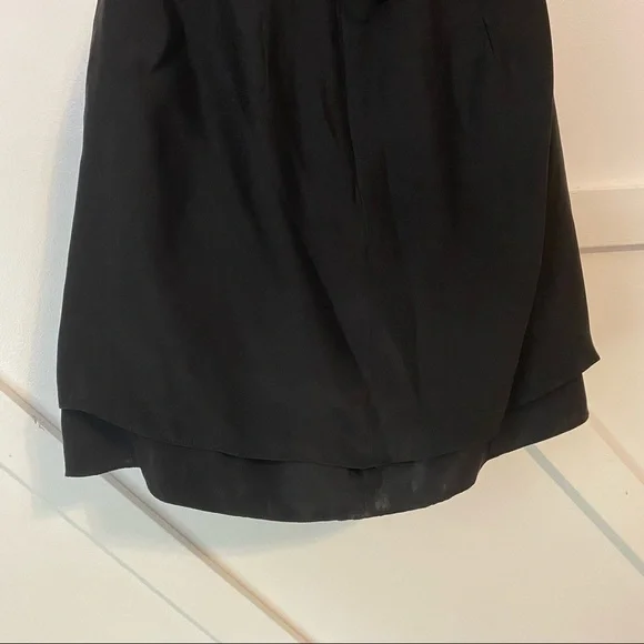 Jennifer Hope Silk Serena Bareback Sweetheart Strappy V-Neck Mini Dress Black 2 - Picture 6 of 8